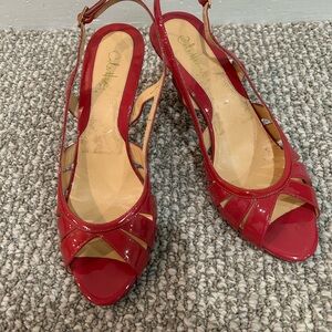 Cole Haan Pink Peep-Toe Slingback Heels